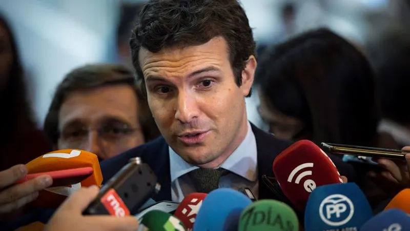 El líder del PP, Pablo Casado