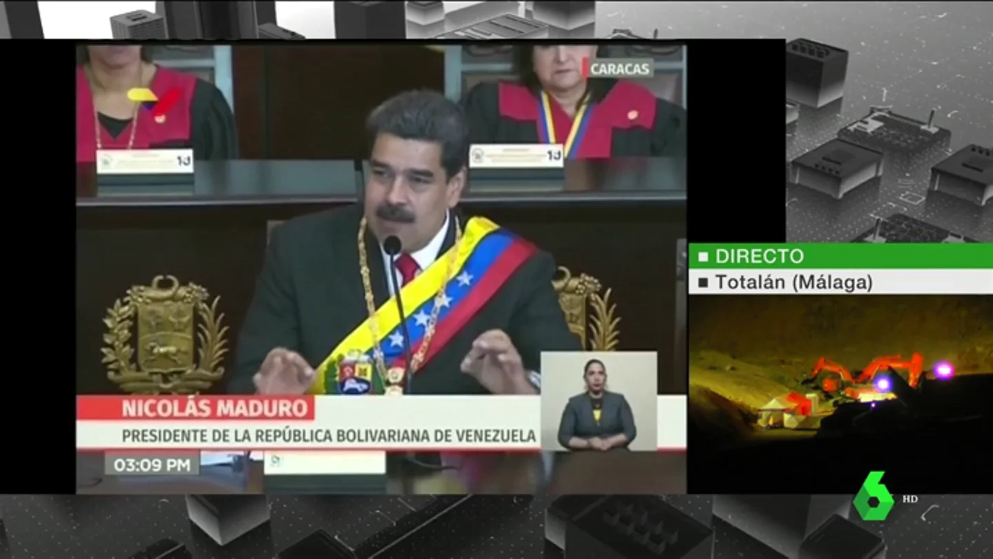 Maduro acusa a Trump de dirigir un golpe de Estado y afirma que no renunciará "a los compromisos con la patria" Maduro acusa a Trump de dirigir un golpe de Estado y afirma que no renunciará "a los compromisos con la patria"