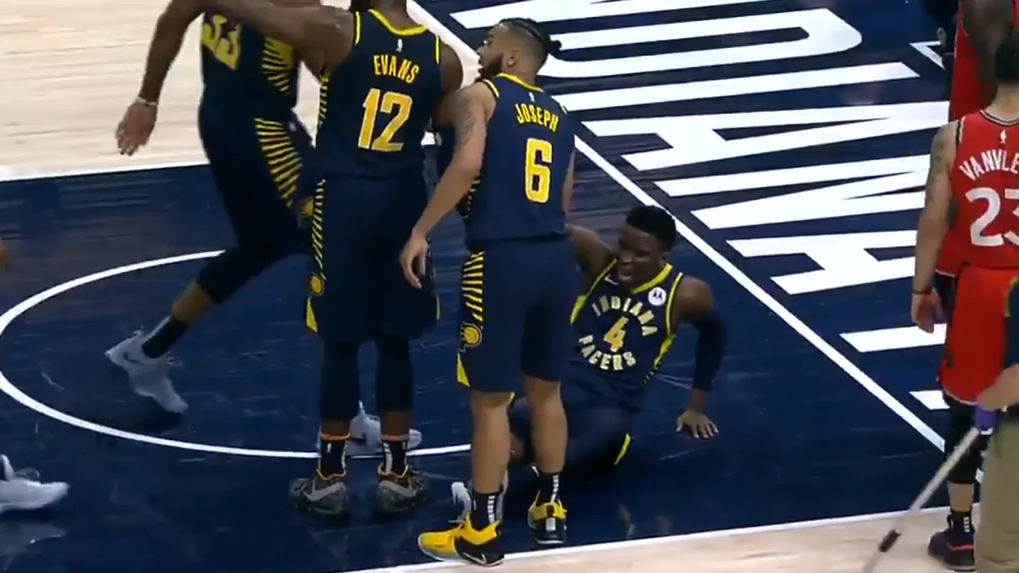 Victor Oladipo, en el momento de su lesión Victor Oladipo, en el momento de su lesión