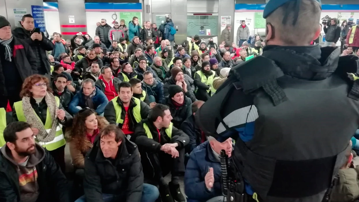 Taxistas en el Metro de Madrid