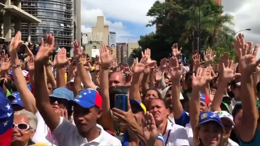 Manifestantes en Venezuela