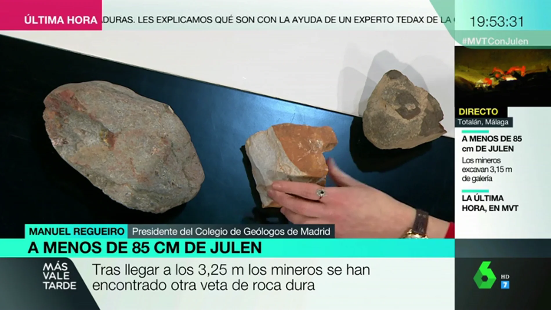 Rescate de Julen: estos son los tipos de rocas que están dificultando el trabajo de rescate en el pozo de Totalán