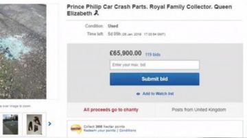 Subastan los restos del coche accidentado del duque de Edimburgo para recaudar fondos para la lucha contra el cáncer