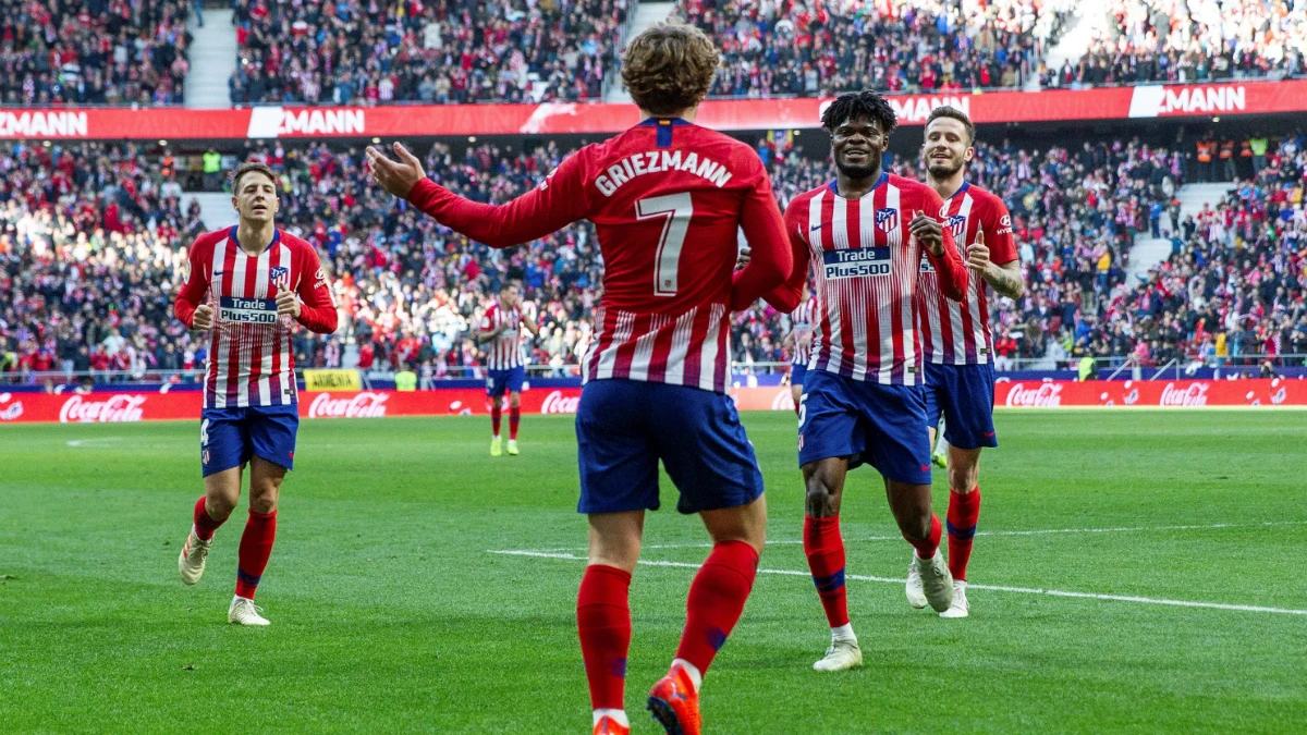 Griezmann celebra un gol del Atlético