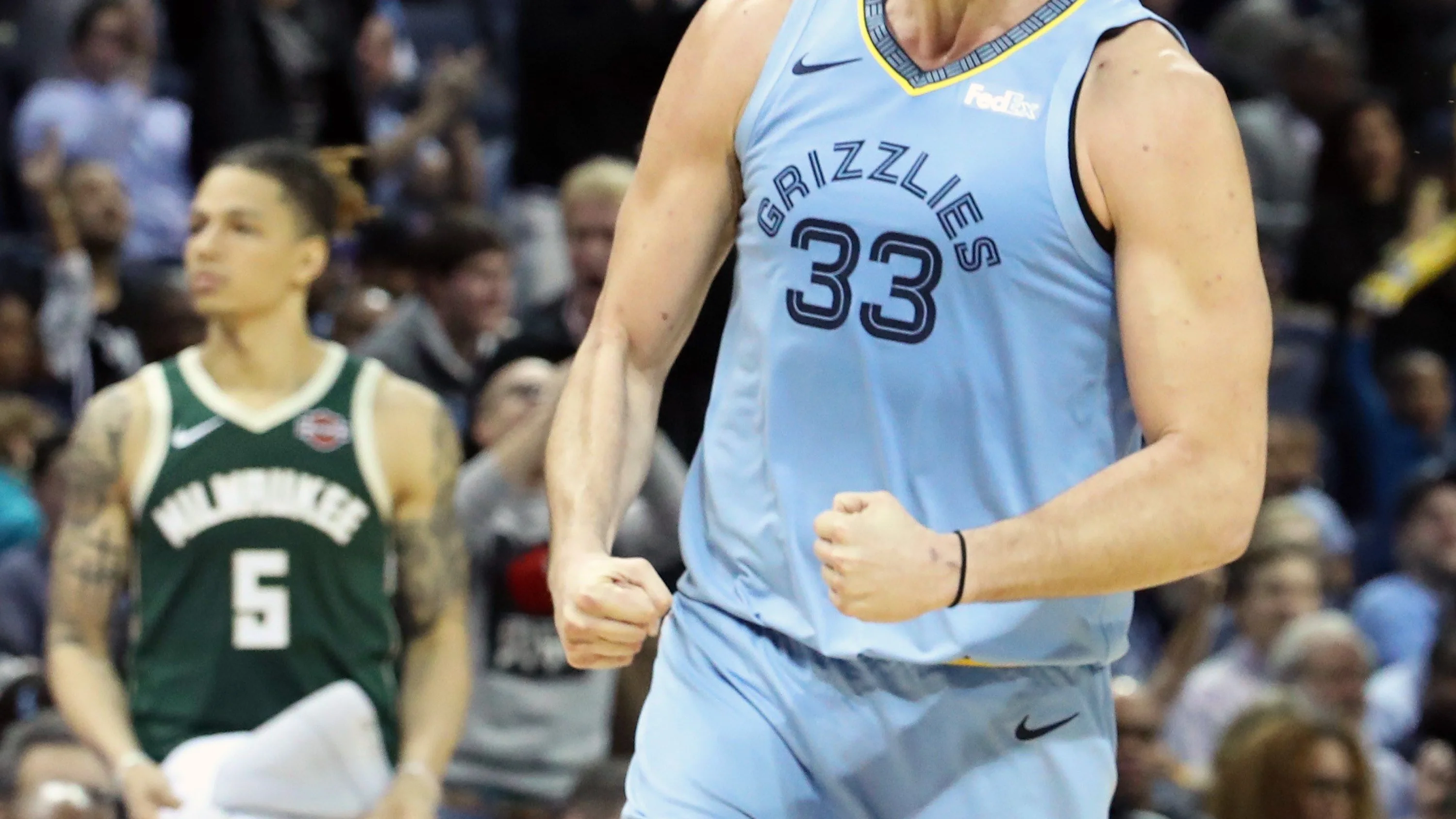 Marc Gasol en un partido de los Grizzlies