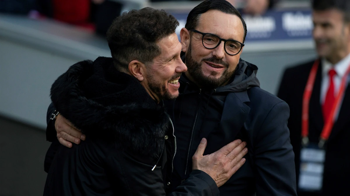 Simeone abraza a Bordalás