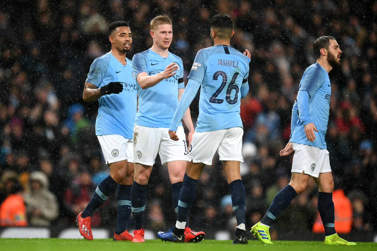 El Manchester City celebra un gol