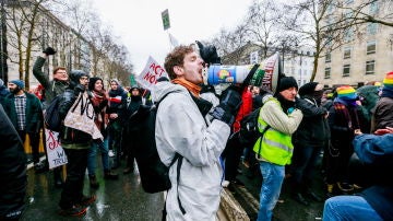 Manifestación en Bruselas contra el cambio climático