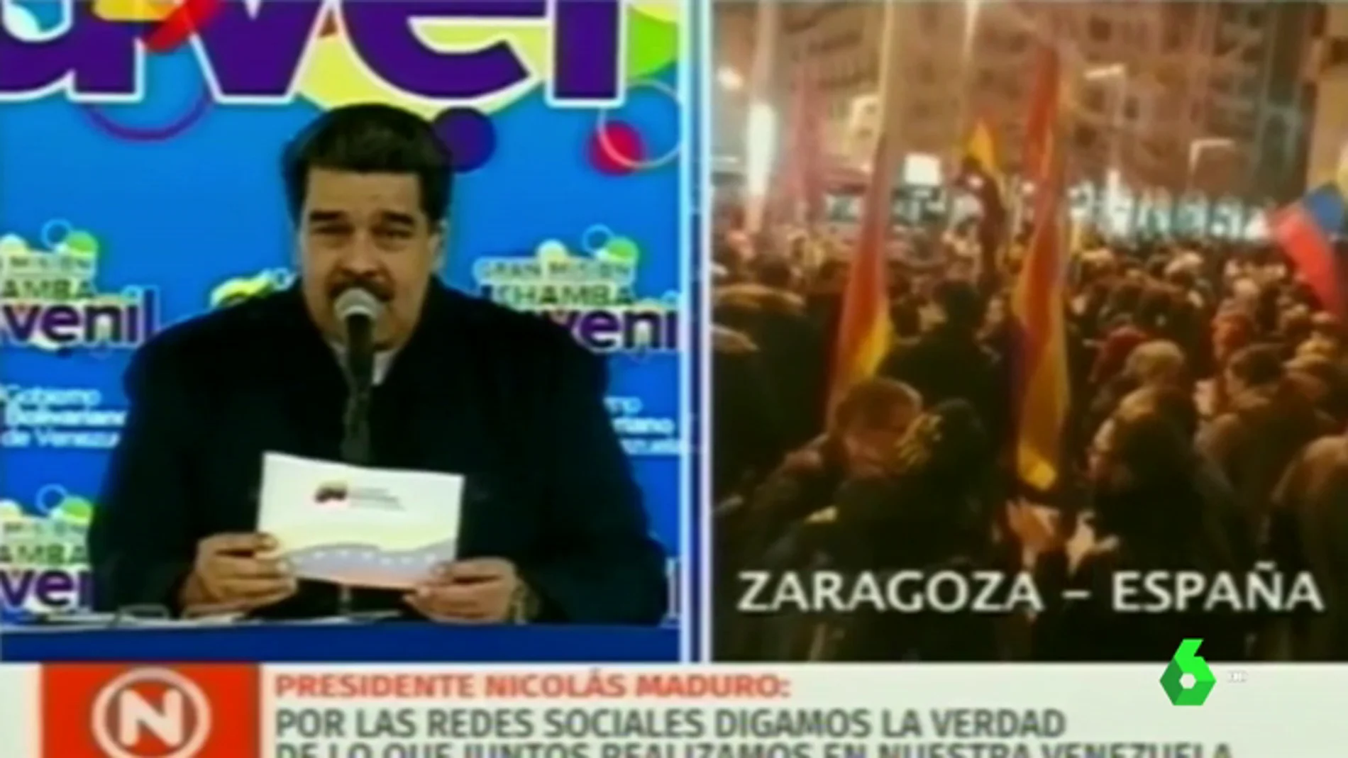 Nicolás Maduro cantando 'Que viva España'