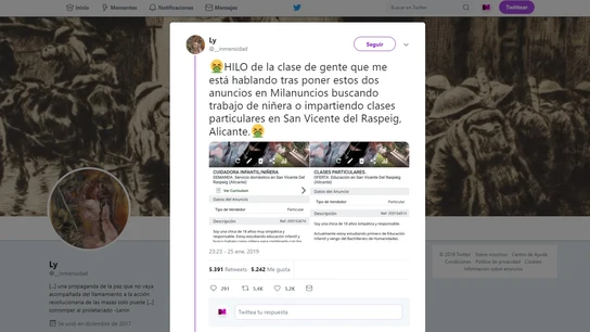 Denuncia el acoso sufrido tras publicar un anuncio de empleo Denuncia el acoso sufrido tras publicar un anuncio de empleo