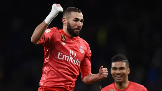 Benzema celebra un gol con el Real Madrid Benzema celebra un gol con el Real Madrid