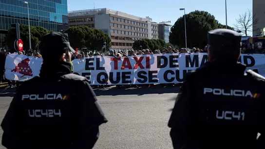 Concentración de taxistas Concentración de taxistas