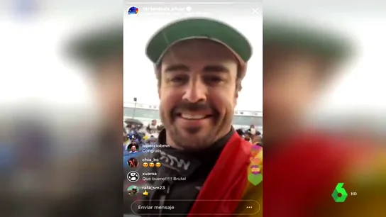 Fernando Alonso, eufórico tras ganar las 24 Horas de Daytona Fernando Alonso, eufórico tras ganar las 24 Horas de Daytona