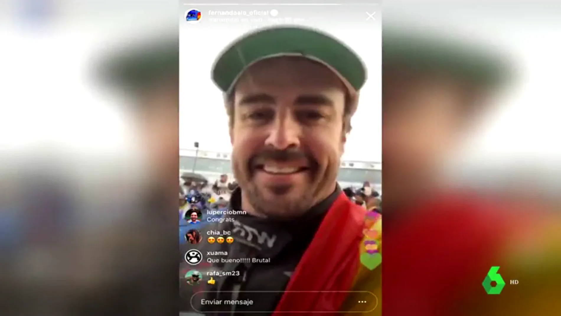 Fernando Alonso, eufórico tras ganar las 24 Horas de Daytona