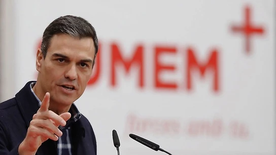 Pedro Sánchez durante un acto del PSOE en Valencia Pedro Sánchez durante un acto del PSOE en Valencia