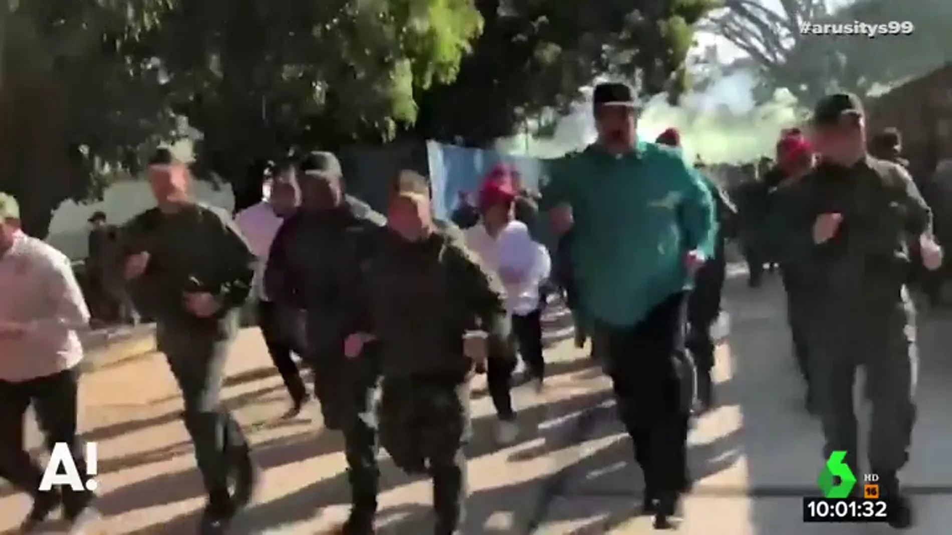 Imagen de Maduro corriendo