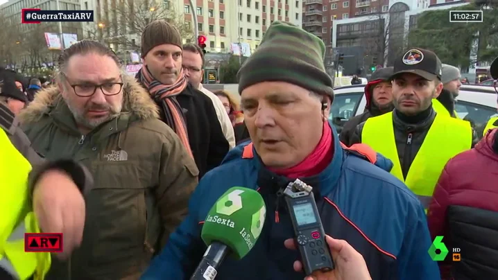 Totales de los taxistas en huelga en Madrid