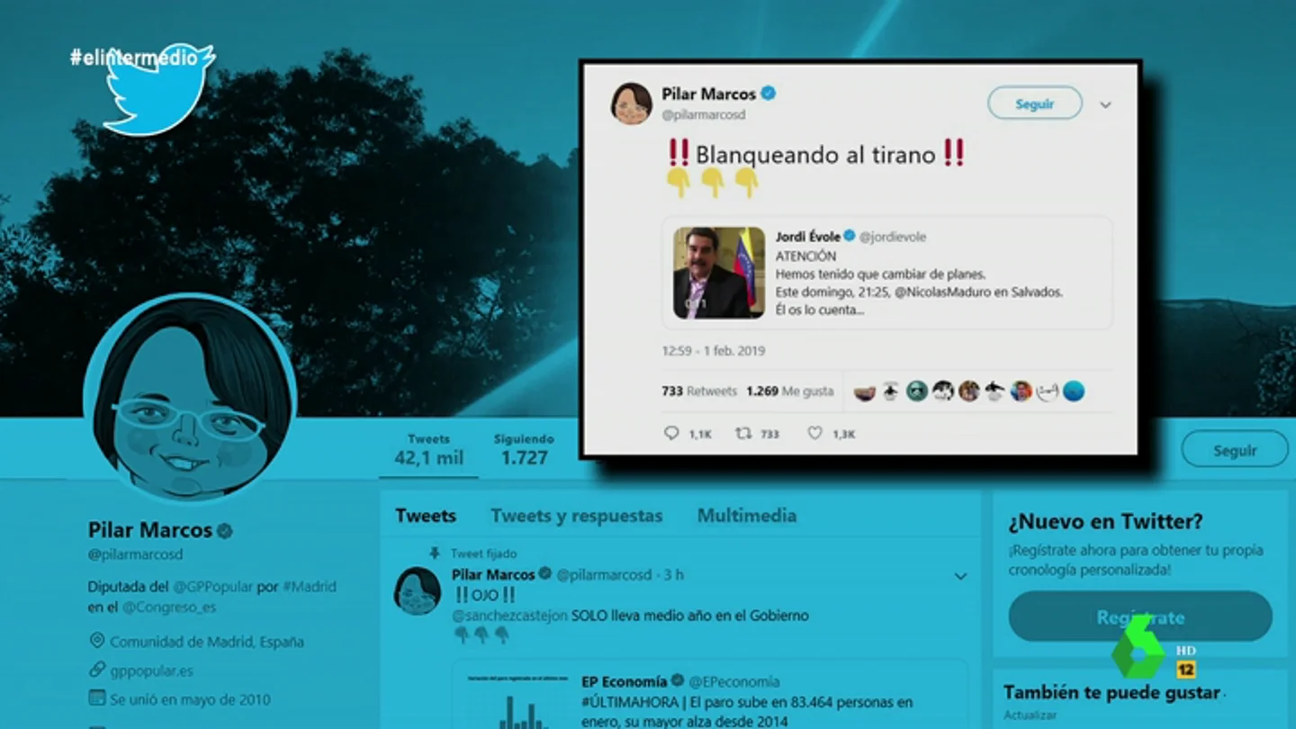 Twitter de Pilar Marcos, diputada del PP Twitter de Pilar Marcos, diputada del PP