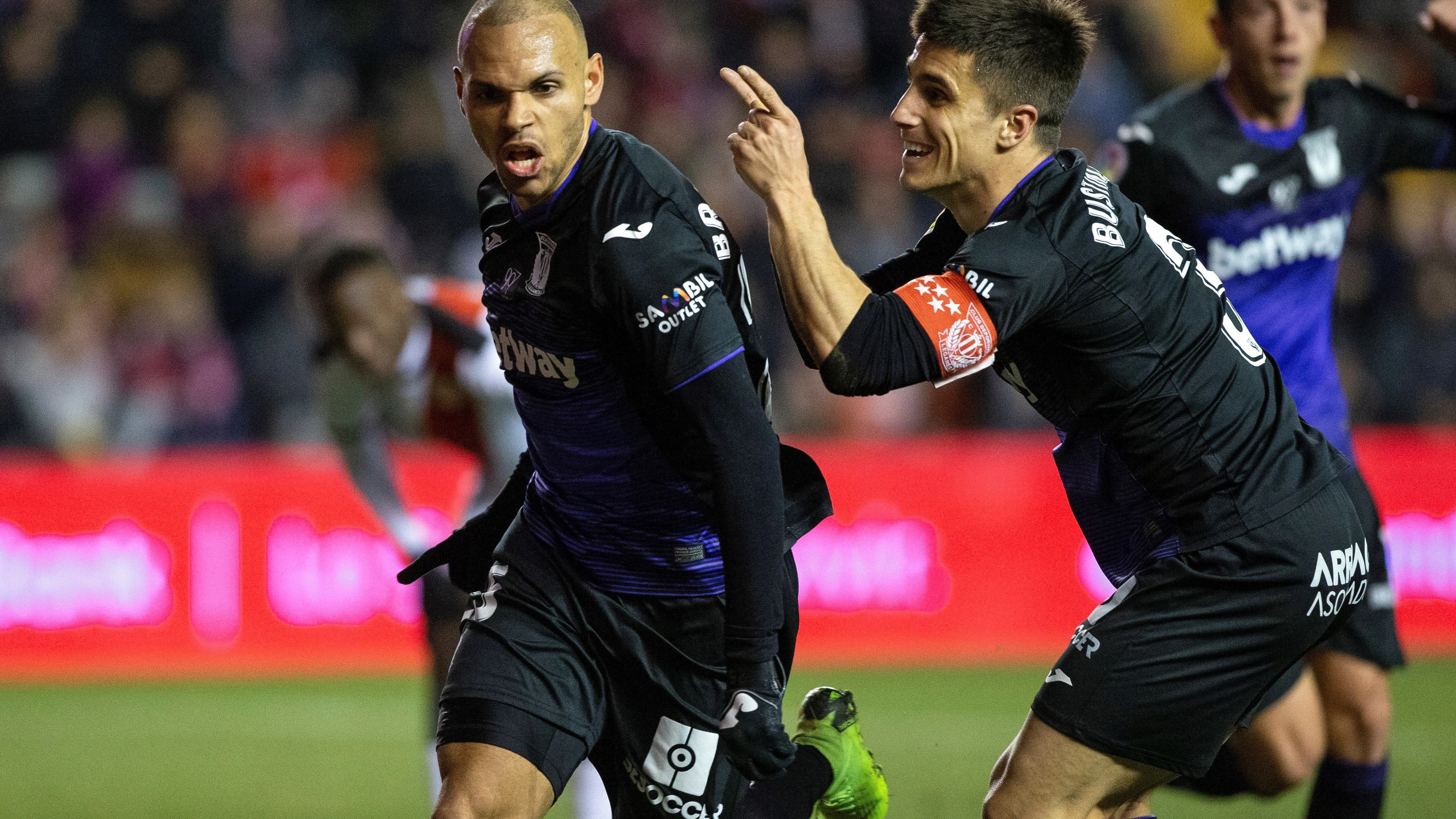 Braithwaite celebra su gol contra el Rayo Vallecano