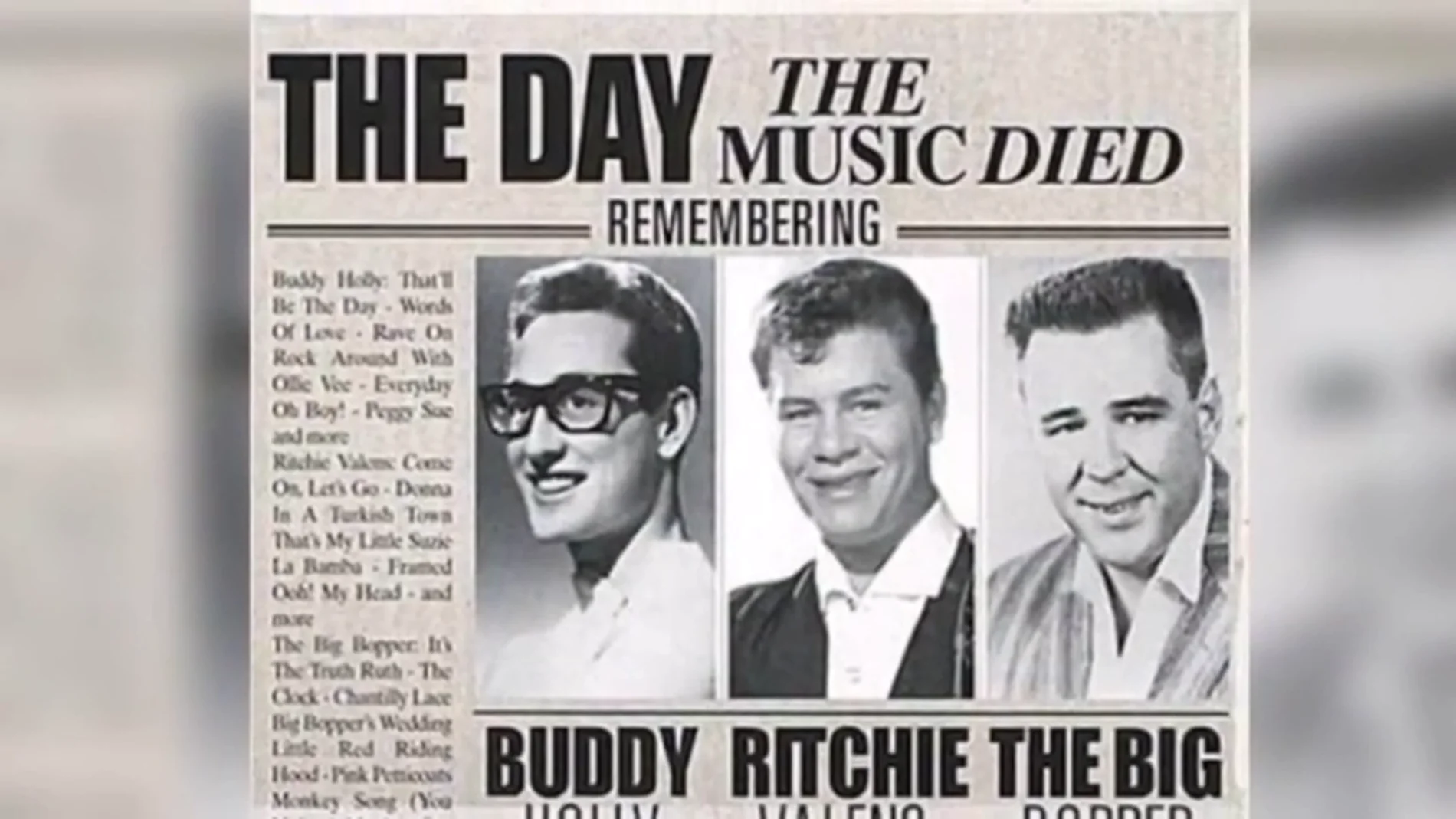 Se cumplen 60 años del día que murió la música