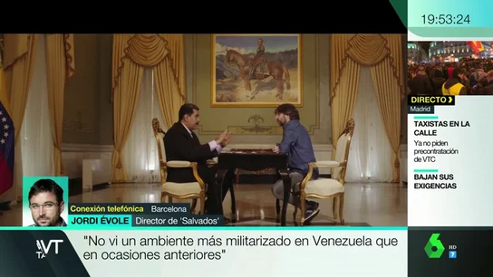 Jordi Évole habla después de su entrevista con Maduro: "Hay más prisa mediática o política que en las calles" Jordi Évole habla después de su entrevista con Maduro: "Hay más prisa mediática o política que en las calles"