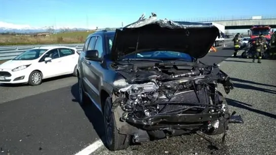 El coche de Douglas Costa, tras el accidente El coche de Douglas Costa, tras el accidente
