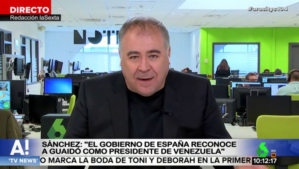 García Ferreras analiza la intervención de Sánchez para reconocer a Guaidó: "España está marcando la pauta en la UE"