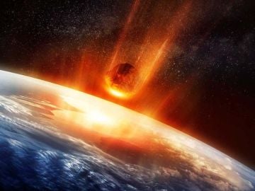 Recreación de un asteroide a punto de colisionar contra la Tierra (Archivo)