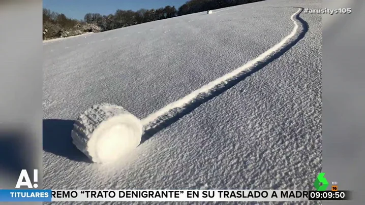 ¿Cómo se forman estos 'rollos' de nieve que aparecieron en Reino Unido?