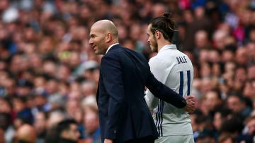 Zidane y Gareth Bale, durante un partido del Real Madrid