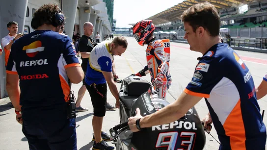 Marc Márquez, en los primeros test de Sepang Marc Márquez, en los primeros test de Sepang