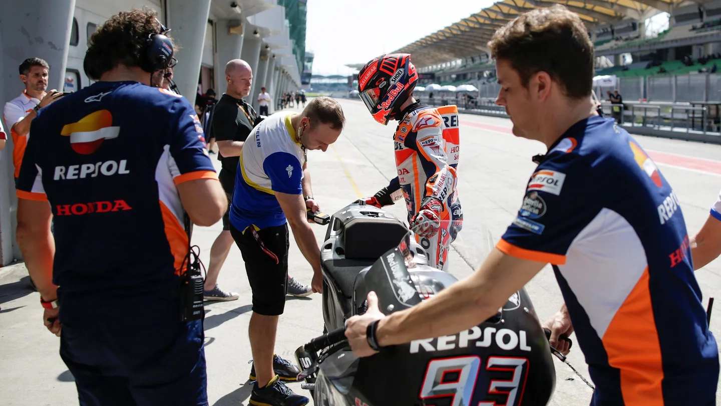 Marc Márquez, en los primeros test de Sepang Marc Márquez, en los primeros test de Sepang