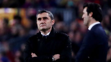 Ernesto Valverde, durante el partido contra el Real Madrid