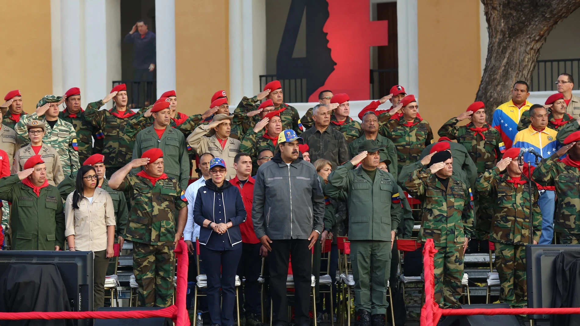 Nicolás Maduro durante un acto de Gobierno con militares en Maracay, Venezuela