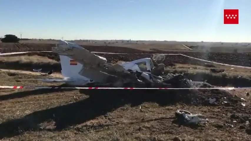 Avioneta accidentada en Quijorna, Madrid