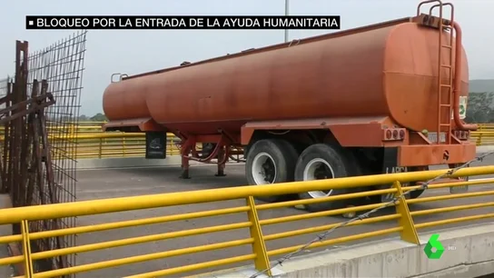Bloqueada la vía por la que pasaría la ayuda humanitaria a Venezuela Bloqueada la vía por la que pasaría la ayuda humanitaria a Venezuela