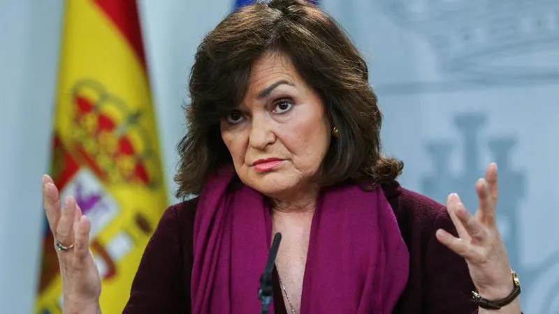 La vicepresidenta del Gobierno, Carmen Calvo