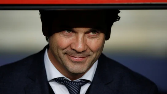 Solari, durante el partido contra el Barcelona Solari, durante el partido contra el Barcelona
