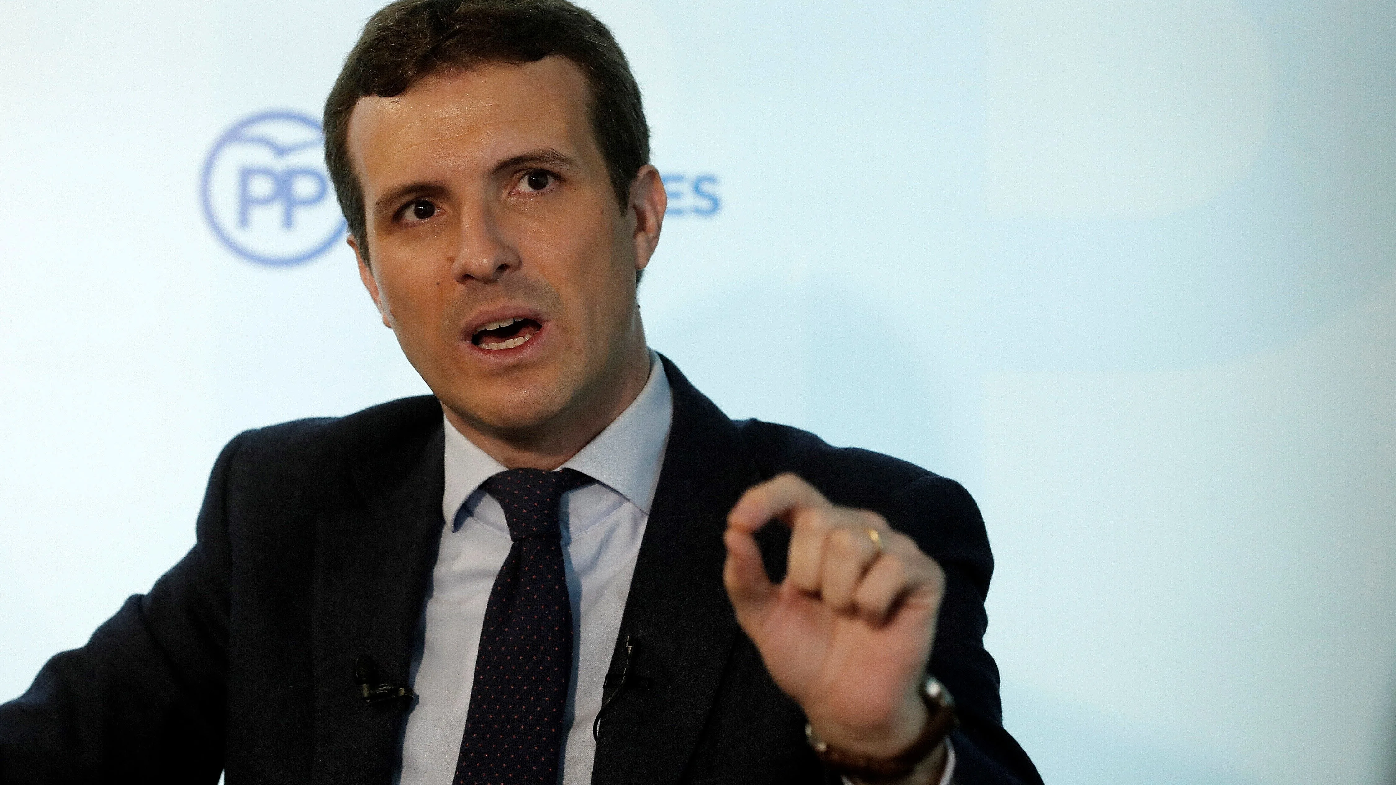 El líder del PP, Pablo Casado