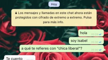 Captura de pantalla de la conversación