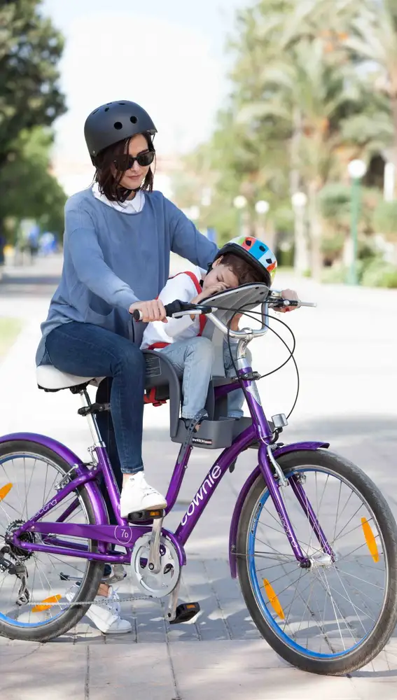 Sillita delantera para niños en la bici