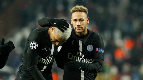 Neymar y Mbappe en un partido del PSG Neymar y Mbappe en un partido del PSG