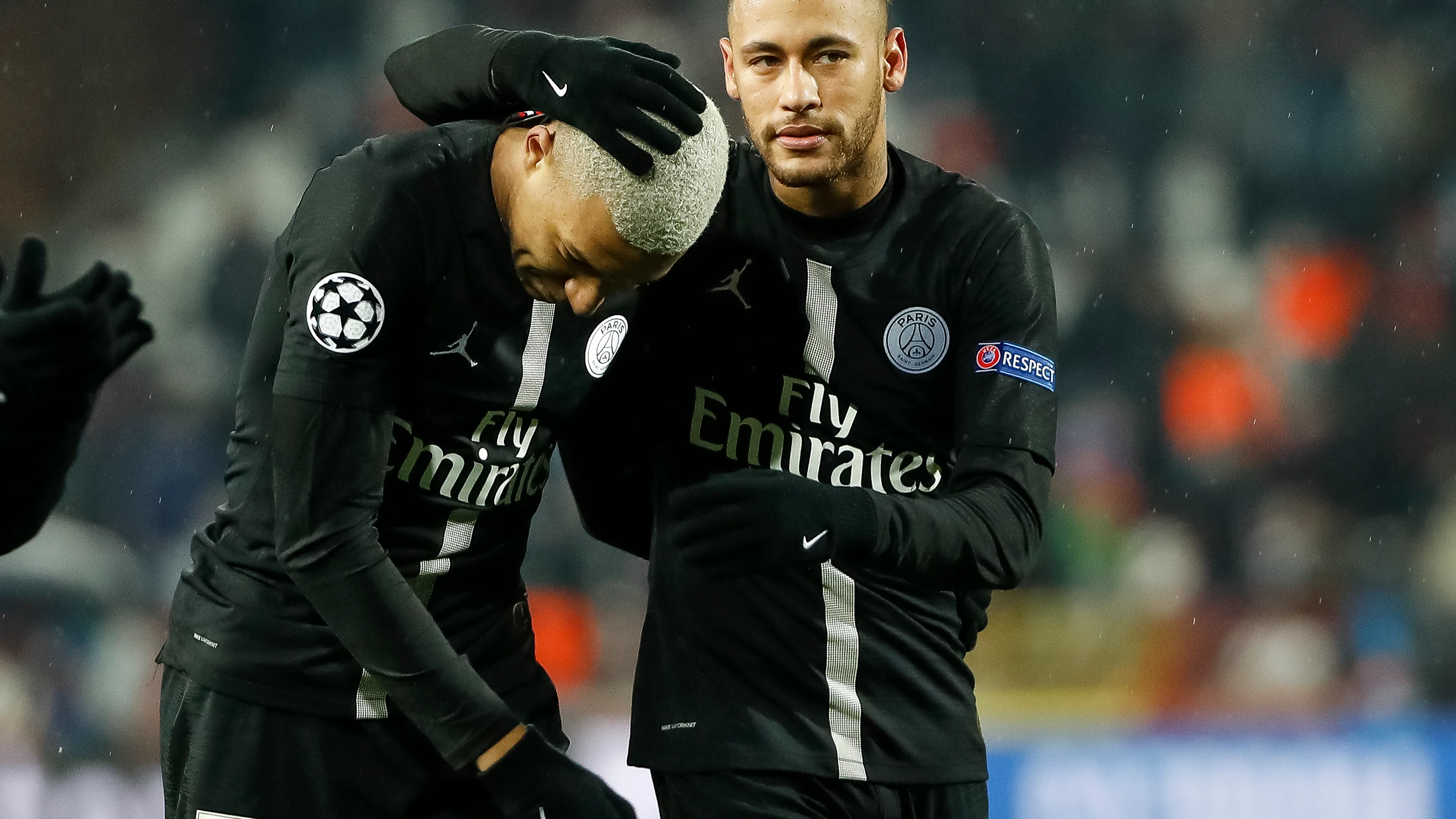 Neymar y Mbappe en un partido del PSG