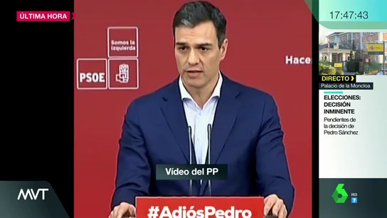 El vídeo en el que el PP le recuerda a Pedro Sánchez cómo pidió a Mariano Rajoy convocar elecciones: "Sin Presupuestos no hay nada que gobernar" El vídeo en el que el PP le recuerda a Pedro Sánchez cómo pidió a Mariano Rajoy convocar elecciones: "Sin Presupuestos no hay nada que gobernar"