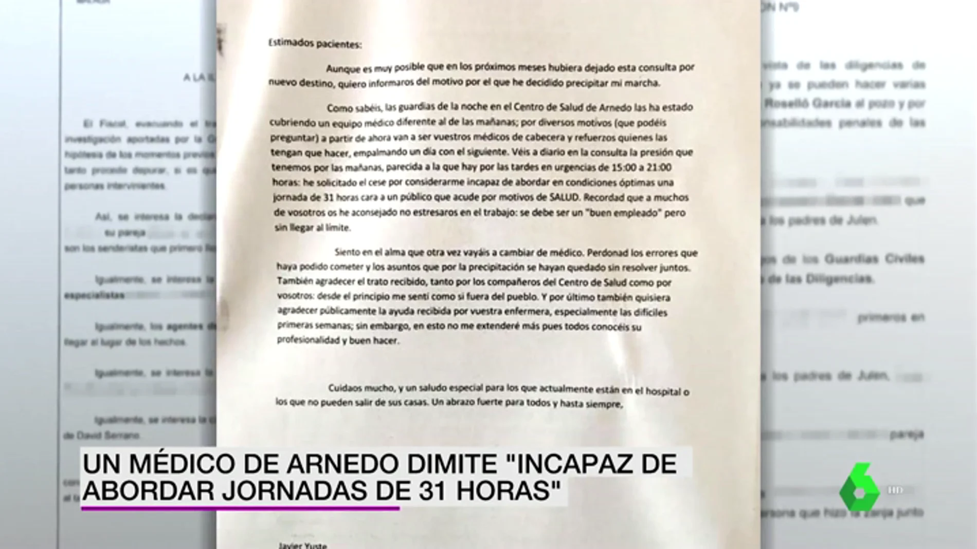 La dura y emotiva carta de un médico de Arnedo que dimite "incapaz de abordar jornadas de 31 horas" de trabajo