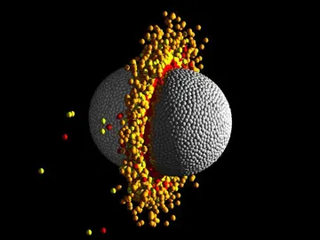 Así sería la colisión de dos planetas según una simulación Así sería la colisión de dos planetas según una simulación