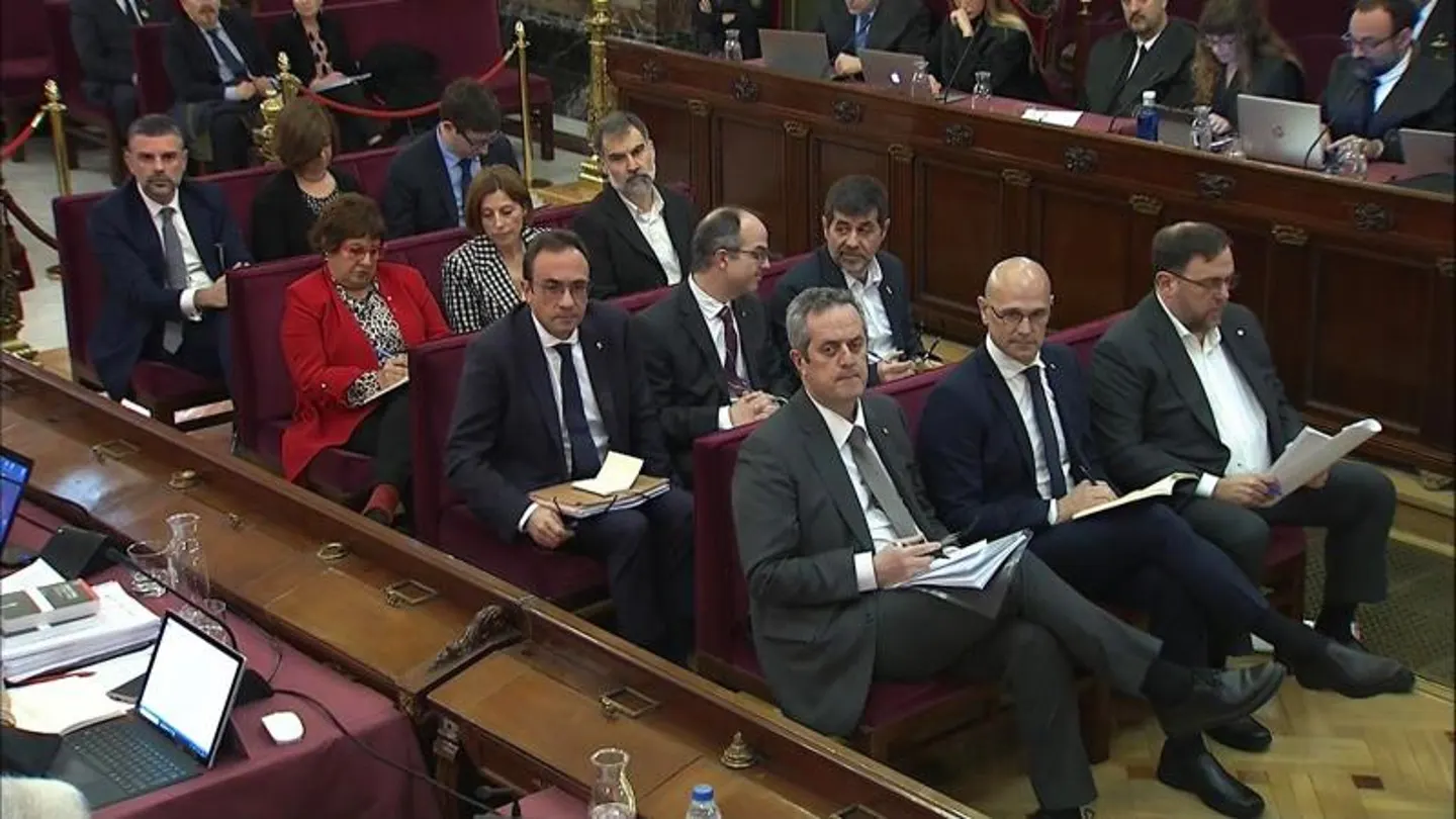 Los acusados en el juicio del procés Los acusados en el juicio del procés
