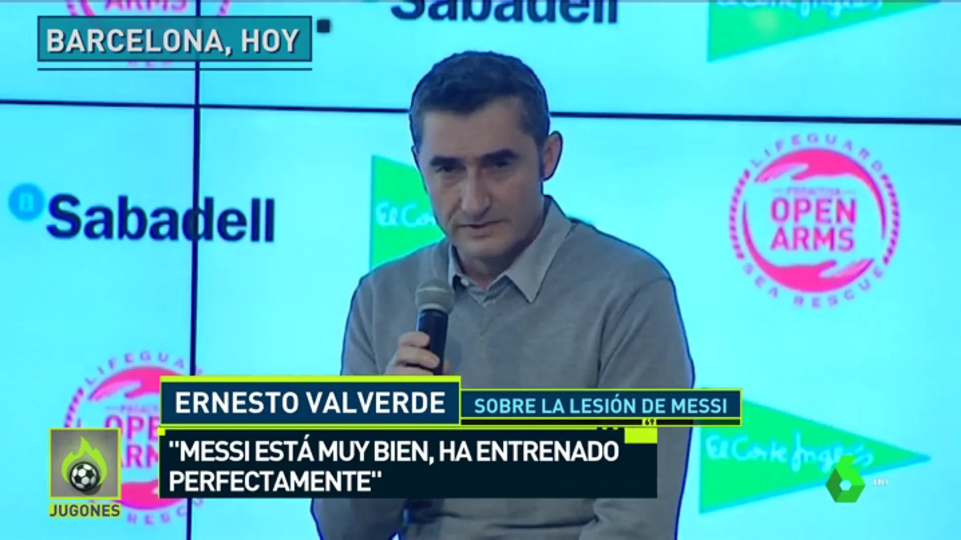 Ernesto Valverde: "Leo Messi está muy bien, ha entrenado perfectamente"