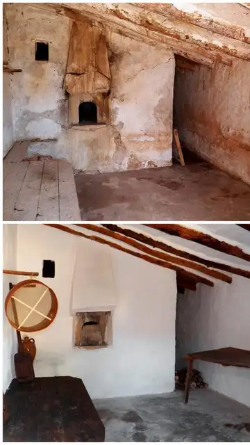 magen del horno de Mas Blanco antes y después de la rehabilitación llevada a cabo por la Asociación Recartografías magen del horno de Mas Blanco antes y después de la rehabilitación llevada a cabo por la Asociación Recartografías