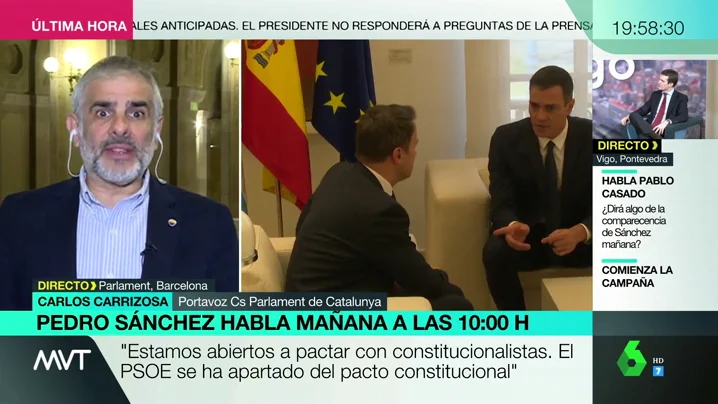 Carlos Carrizosa (Ciudadanos): "No pactaremos con el 'sanchismo', preso del independentismo y del separatismo" Carlos Carrizosa (Ciudadanos): "No pactaremos con el 'sanchismo', preso del independentismo y del separatismo"